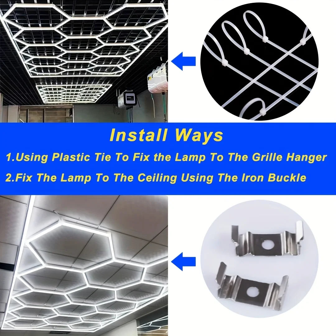 Ultra Bright 6500K Cool White Hexagon LED Lighting
