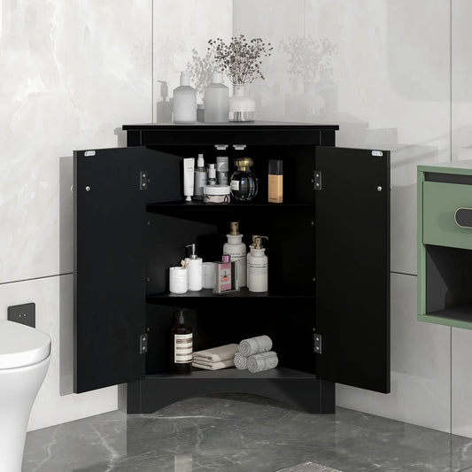 Black Triangle Bathroom Storage Cabinet