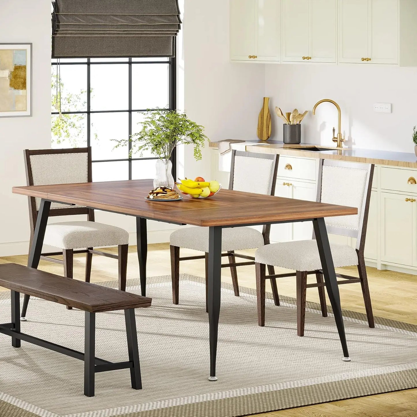 70.9 Inch Large Dining Table for 6 to 8,