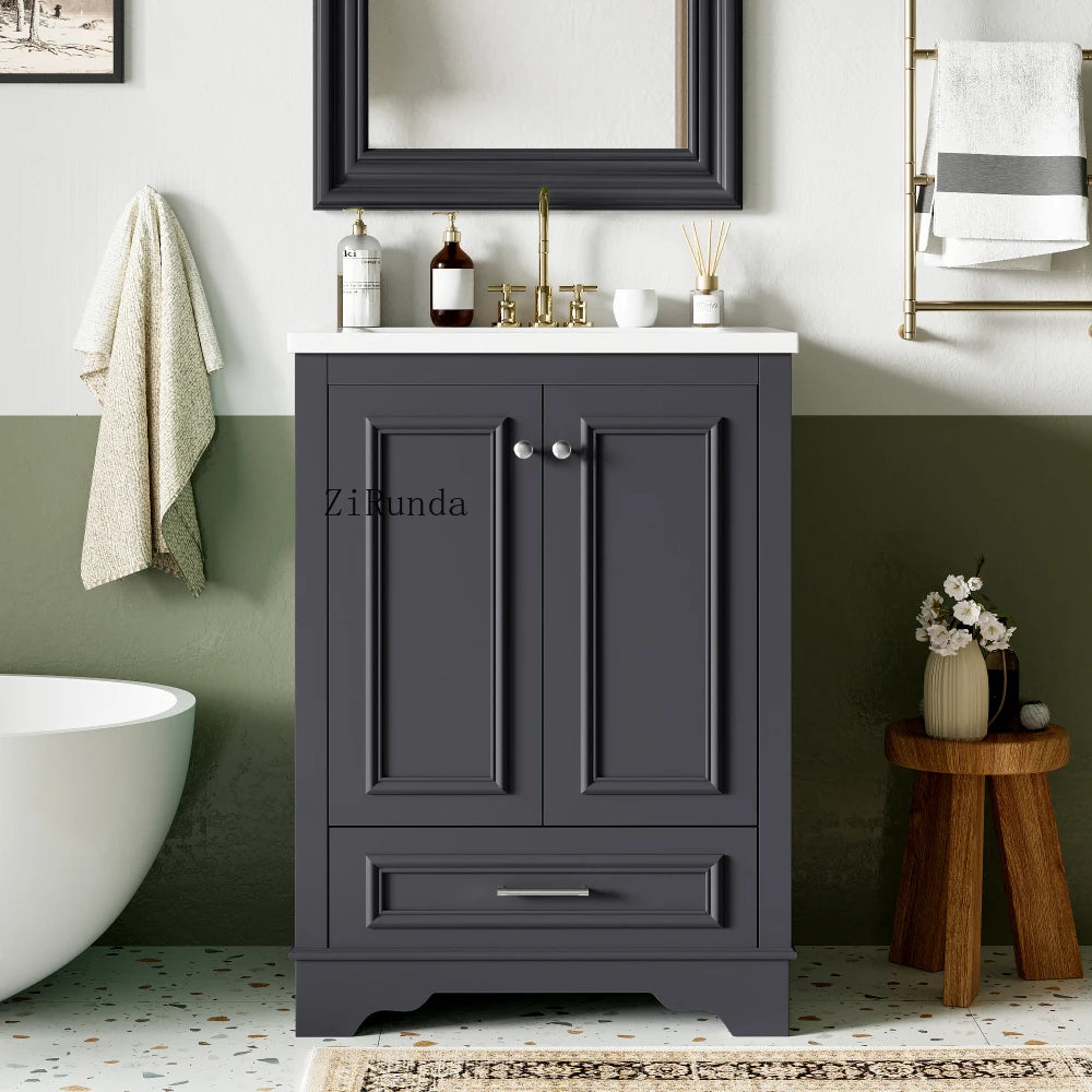 24'' Bathroom Vanity with Ceramic Sink Combo