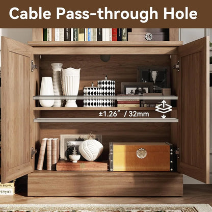 Entertainment Center with Bookshelves for TVs up to 75"