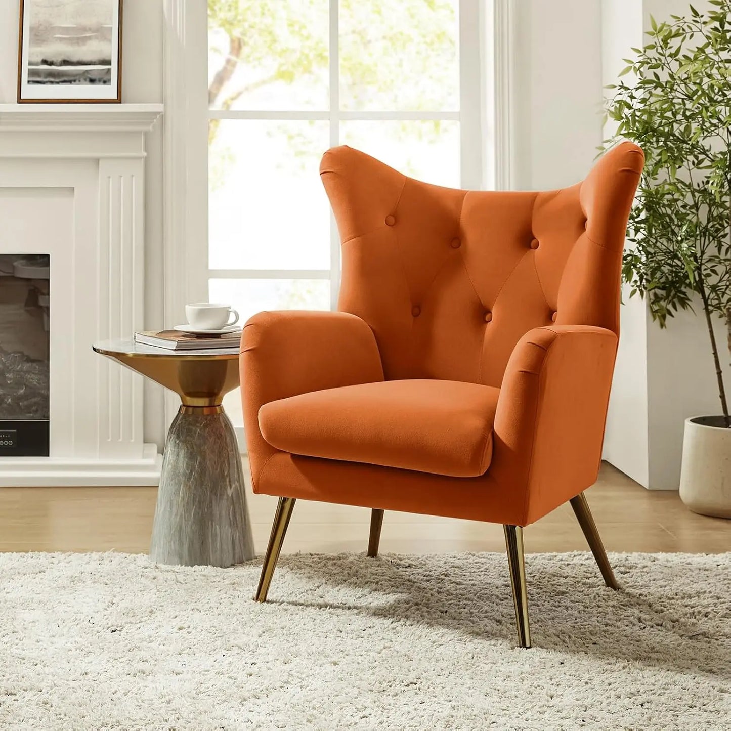 Home Velvet Accent Chair
