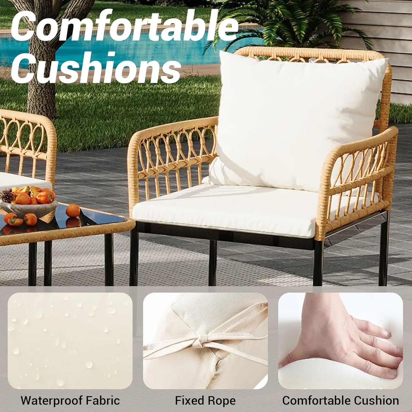 4 Pieces Patio Furniture Set