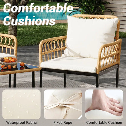 4 Pieces Patio Furniture Set
