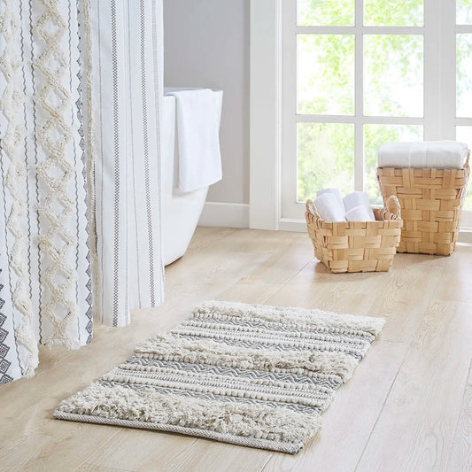 Cotton Bath Mat Rug for Bathroom