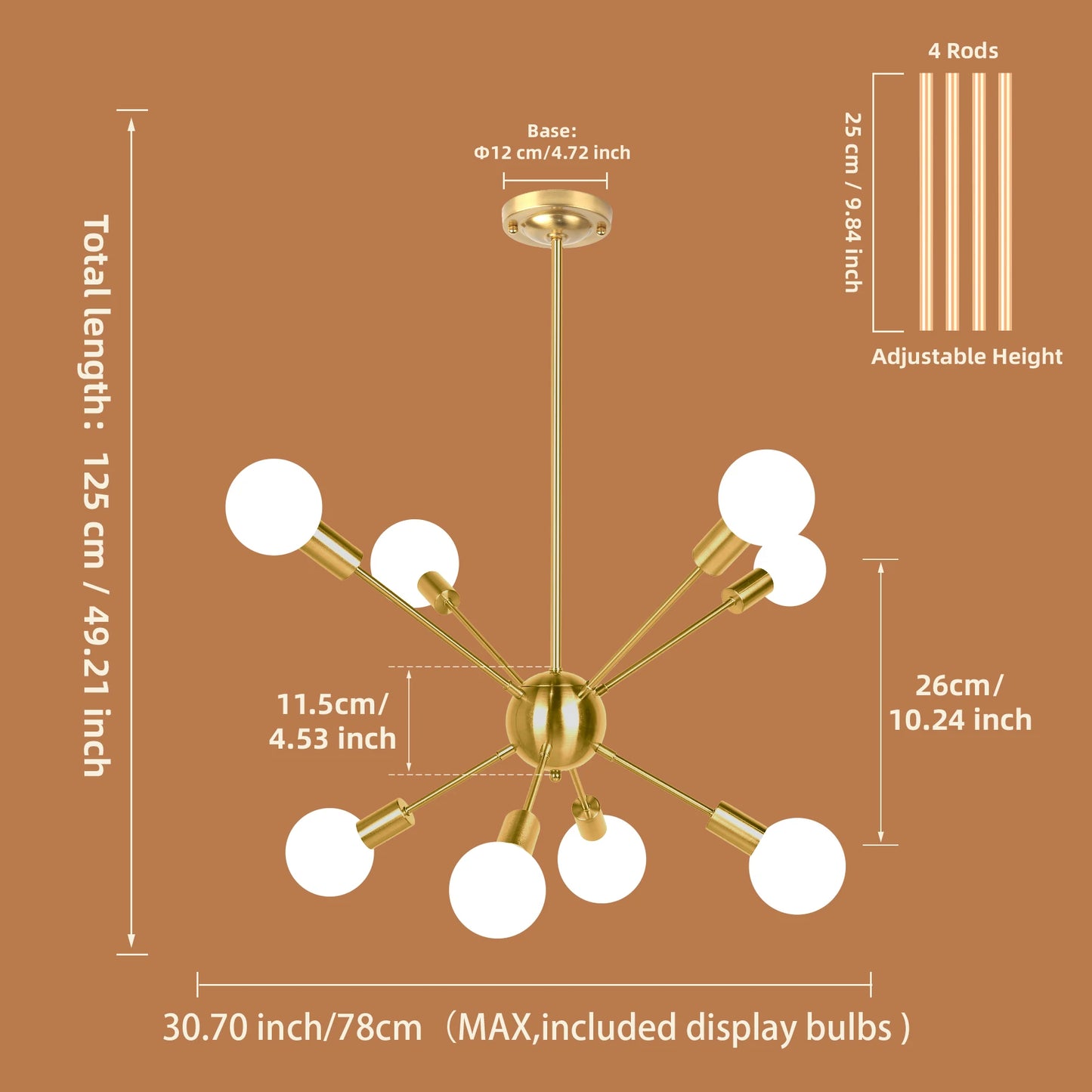 Modern Chandelier, dinning room, living room, ceiling light, led bulbs