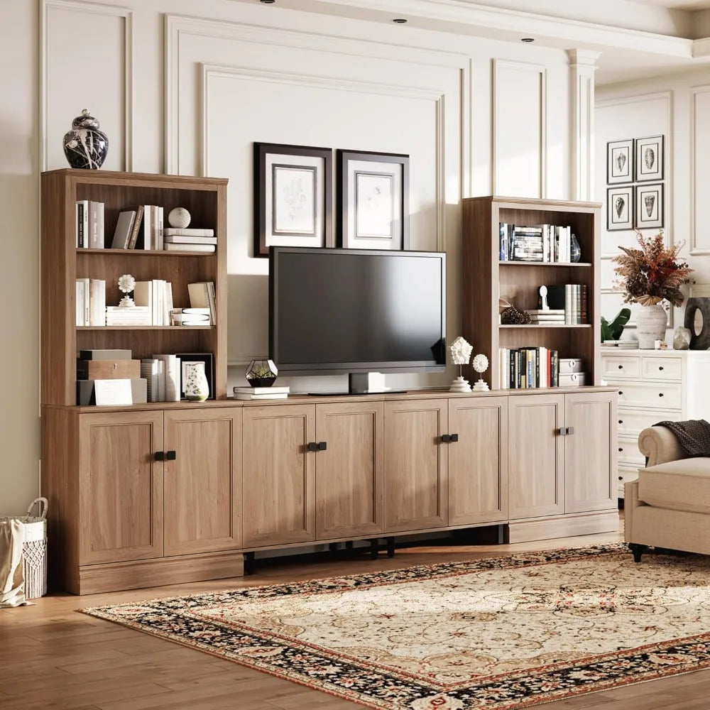 Entertainment Center with Bookshelves for TVs up to 75"