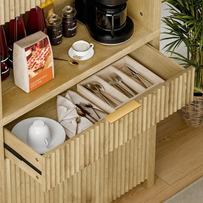 71" Fluted Pantry Cabinet