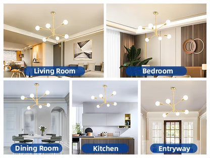 Modern Chandelier, dinning room, living room, ceiling light, led bulbs