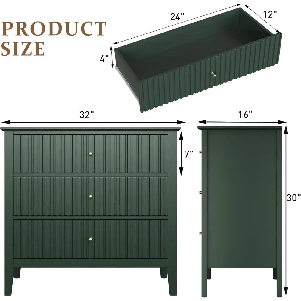 Fluted Drawer Dresser