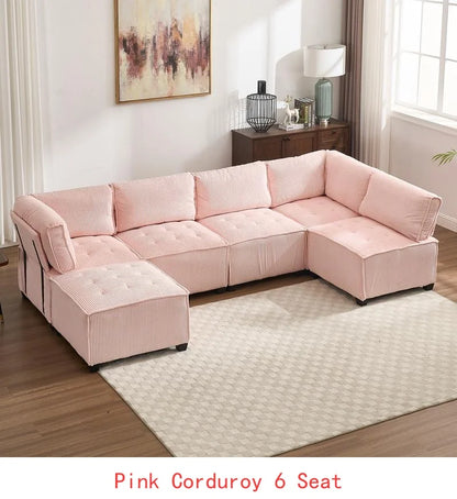 U-Shaped Modular Sectional Sofa