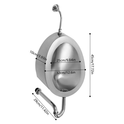 Automatic Wall Mounted Bathroom Urinal, Intelligent Sensor Flush