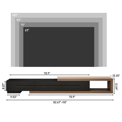 82-110'' Extendable TV Stand for Up to 120"TV