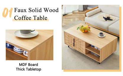 Wooden Mid Century Storage Sofa Table