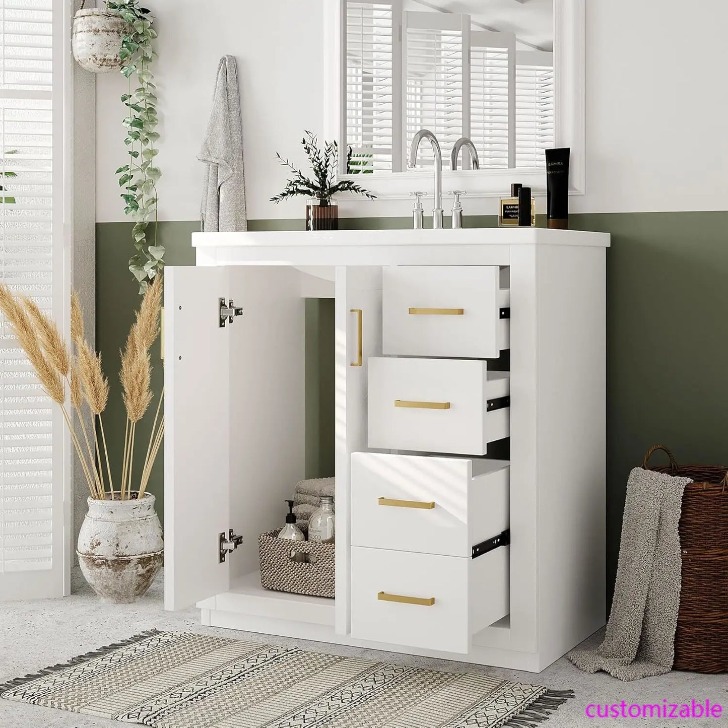 30" Bathroom Vanity with Sink