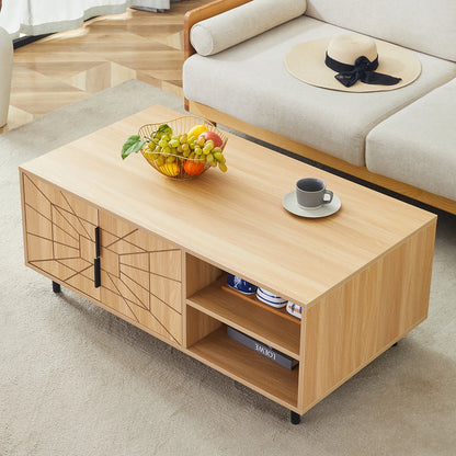 Wooden Mid Century Storage Sofa Table