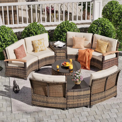 9 Piece Outdoor Patio Furniture Set