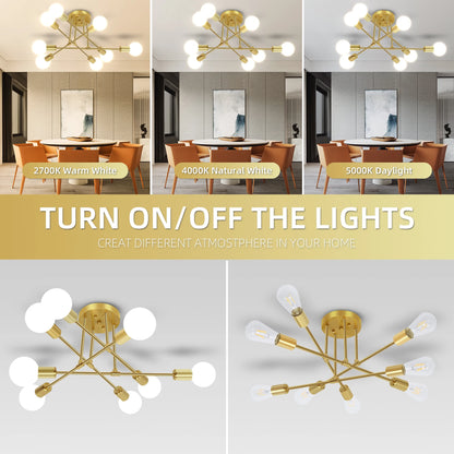 Modern Chandelier, dinning room, living room, ceiling light, led bulbs