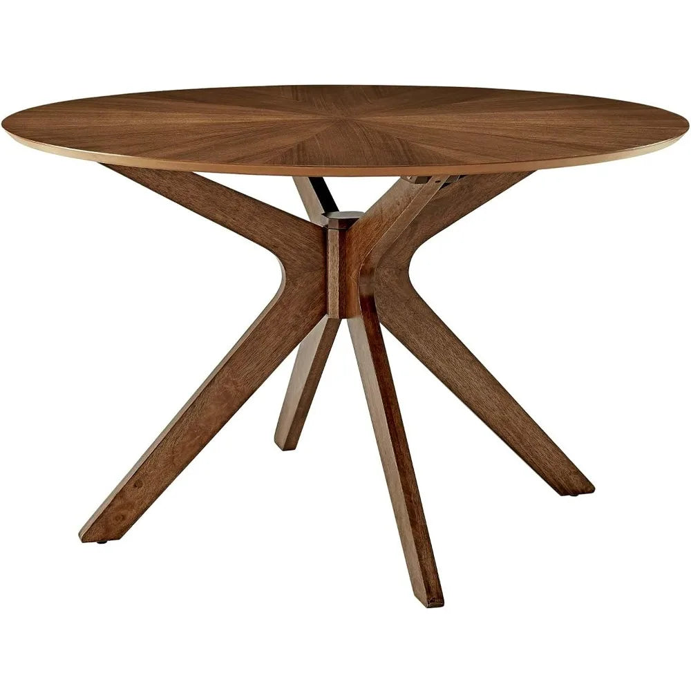 47" Round Wood Dining Table