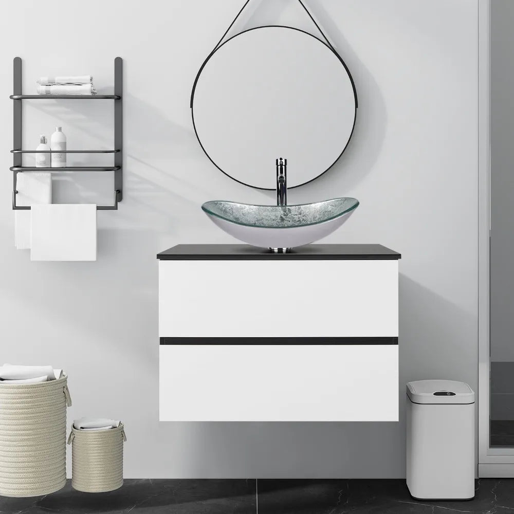 30" Wall Mounted Bathroom Vanity