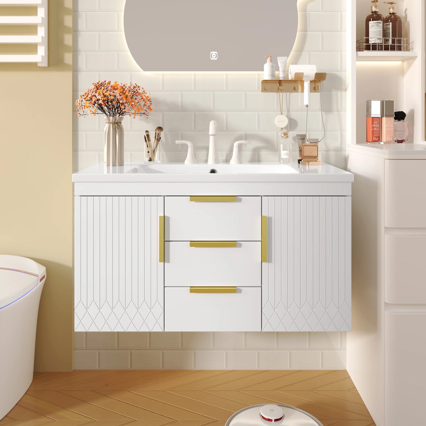 36'' Wall Mounted Bathroom Vanity