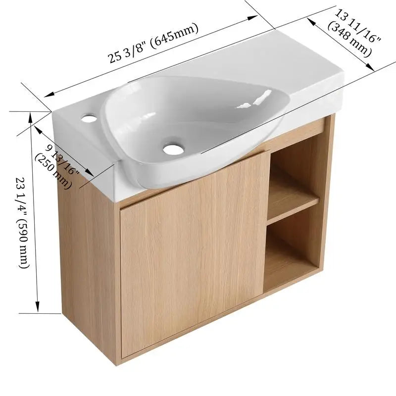 26" Wall-Mount Bathroom Vanity