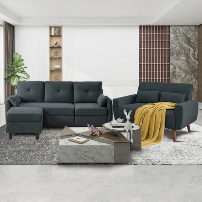 77" Sectional Sofa Set