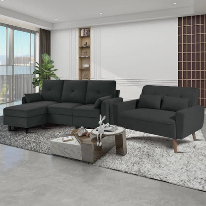 77" Sectional Sofa Set