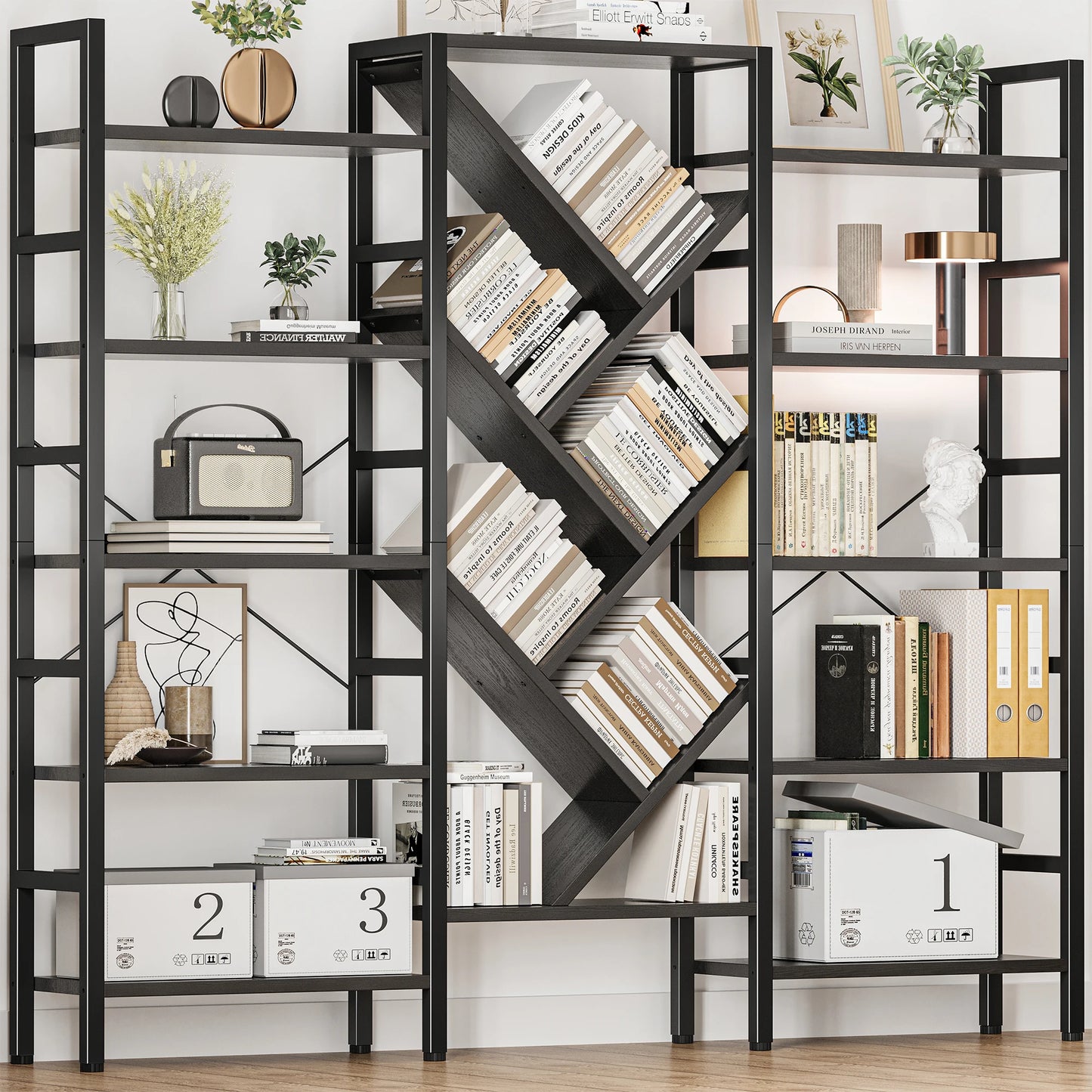 Triple 5 Tier Bookshelf