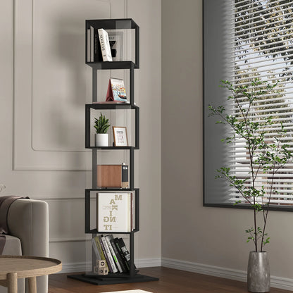 360° Rotating 5-Tier/6-Tier Bookshelf Tower