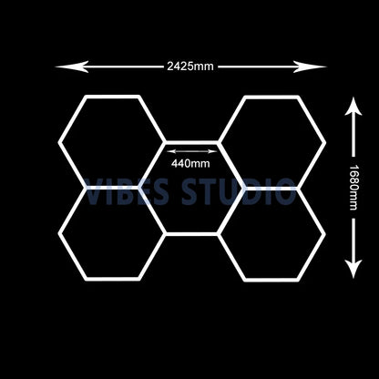 Ultra Bright 6500K Cool White Hexagon LED Lighting
