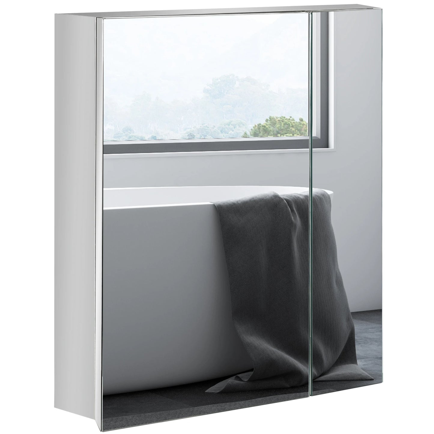 Wall-Mounted Medicine Cabinet with Mirror