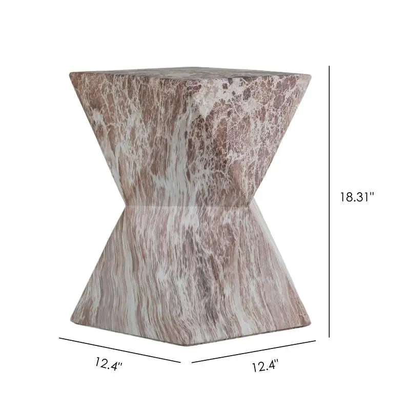 Faux Terrazzo Outdoor End Table