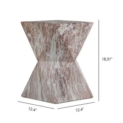 Faux Terrazzo Outdoor End Table