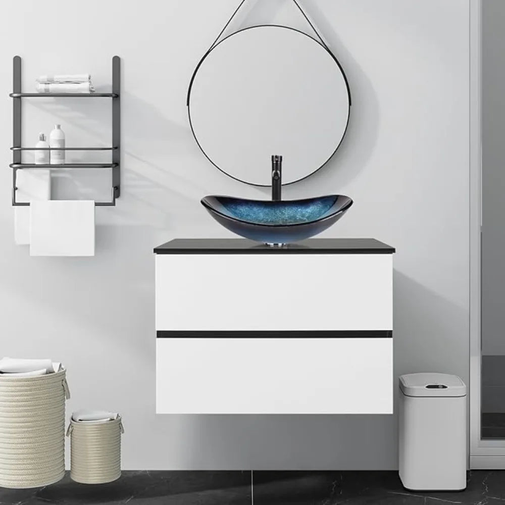 30" Wall Mounted Bathroom Vanity