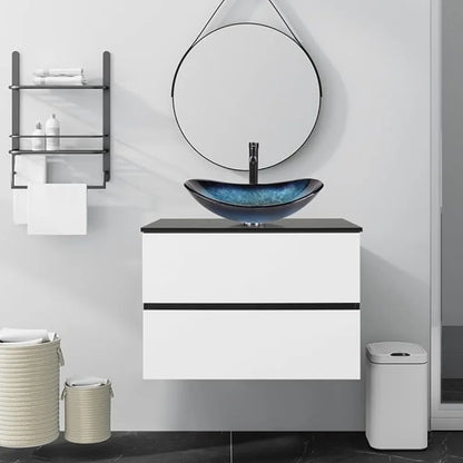 30" Wall Mounted Bathroom Vanity