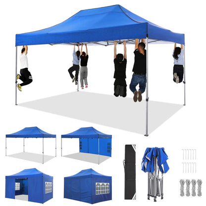 10x15 Heavy Duty Pop up Canopy Tent with 4 sidewalls