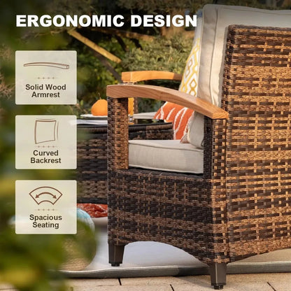 9 Piece Outdoor Patio Furniture Set