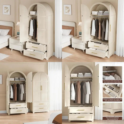 Modern Tall Wooden Armoires