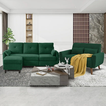 77" Sectional Sofa Set