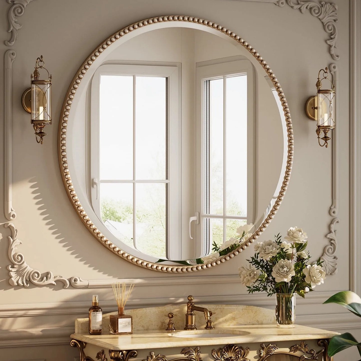 Round Bathroom Mirror Vanity