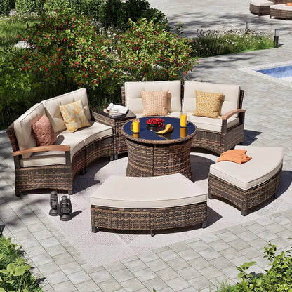 9 Piece Outdoor Patio Furniture Set