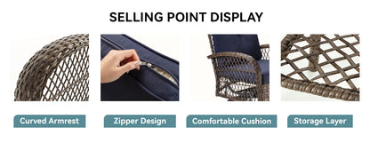 3 Pieces Patio Furniture Set