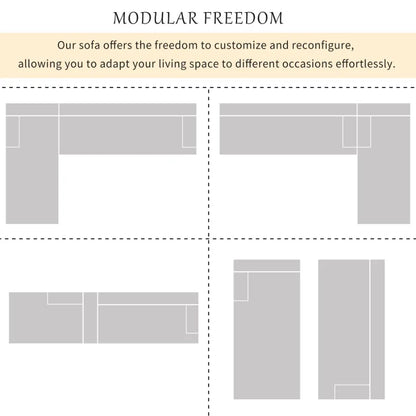 Modern Large LShape Modular Sectional Sofa  2 Piece