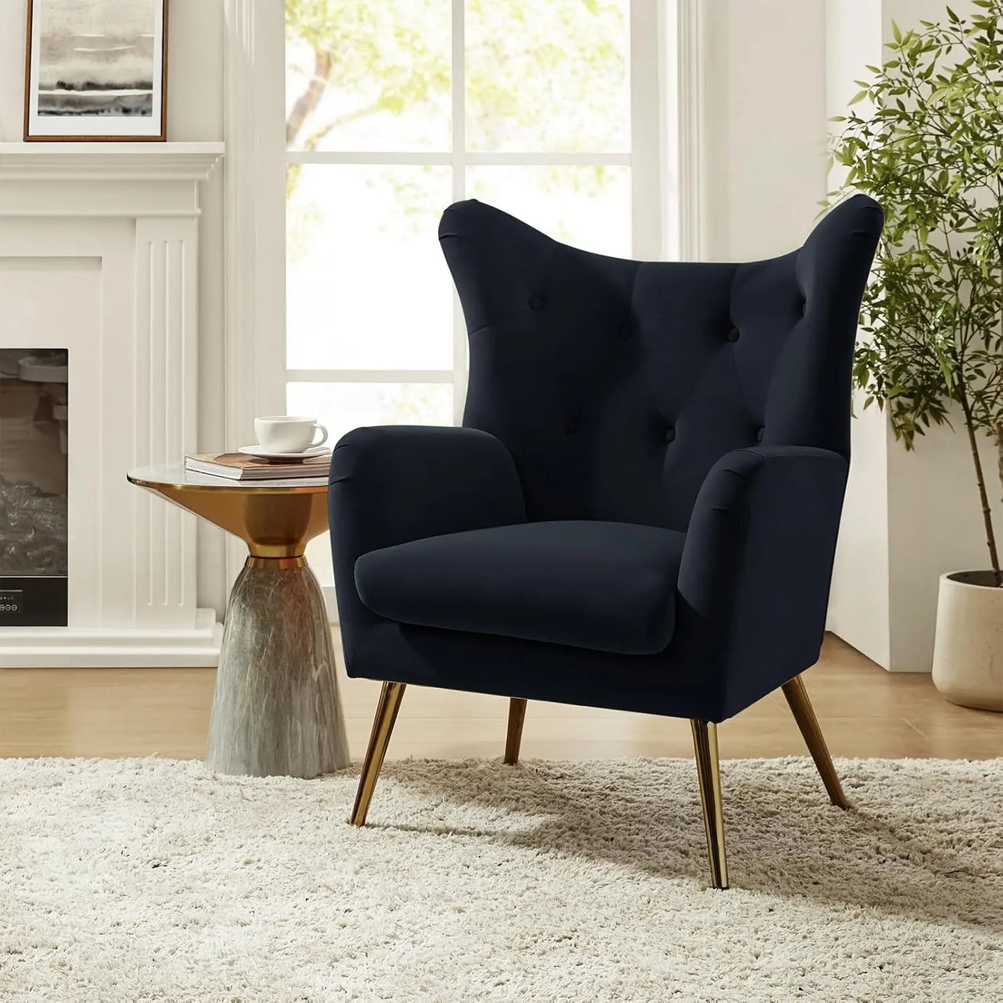 Home Velvet Accent Chair