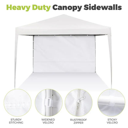 Canopy Sidewalls for 10x10 Pop Up Canopy Tent, 300D Waterproof Material for Outdoor Events, Vendor Booths, and Privacy Sidewalls