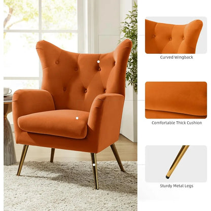 Home Velvet Accent Chair
