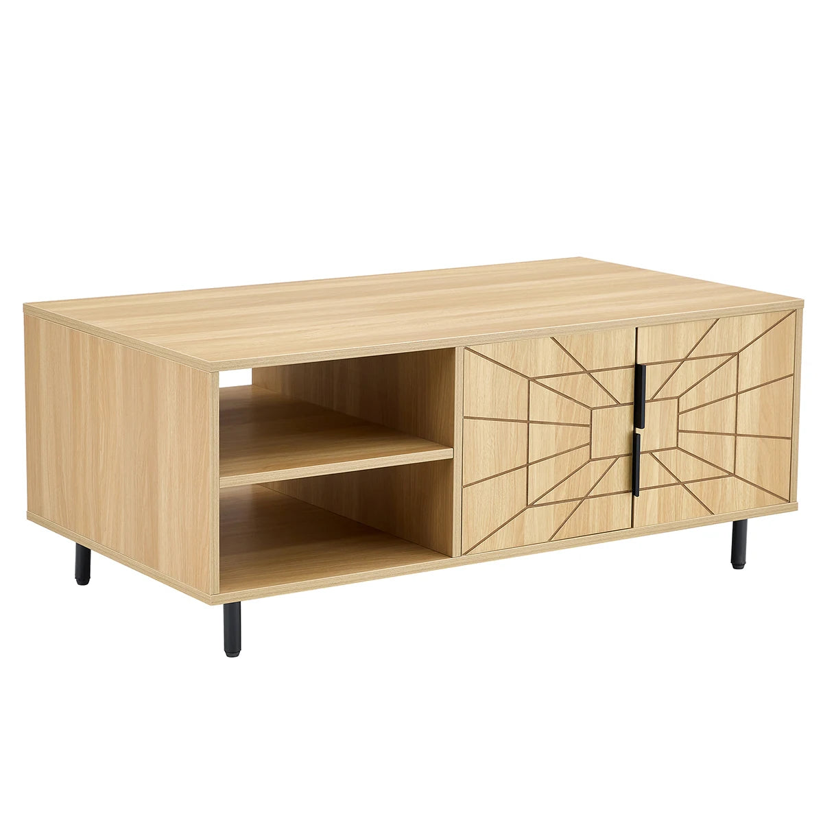 Wooden Mid Century Storage Sofa Table