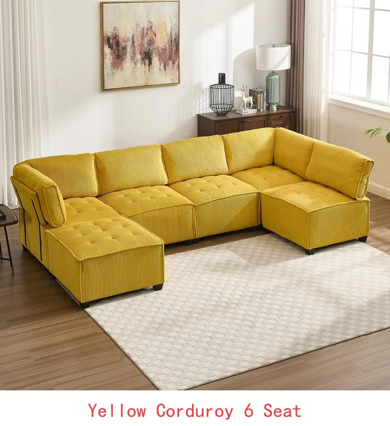U-Shaped Modular Sectional Sofa