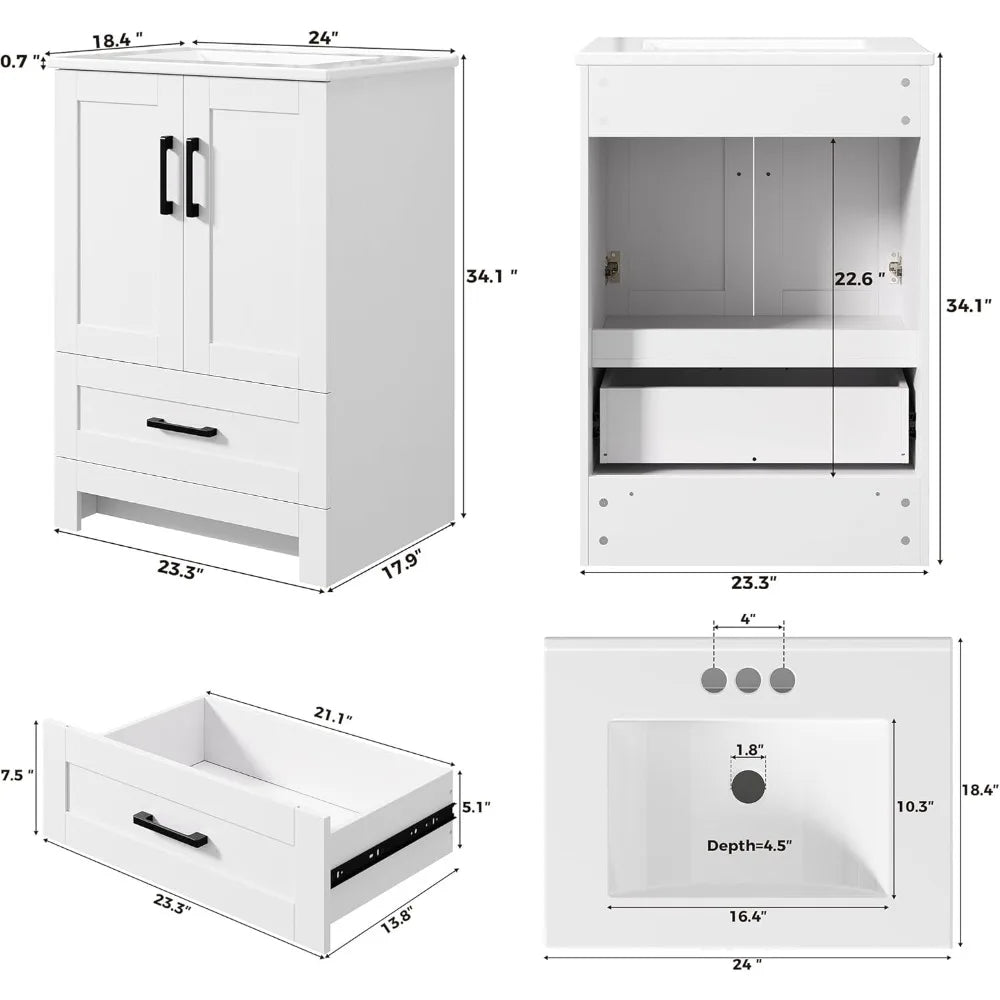Freestanding Bathroom Vanity Set